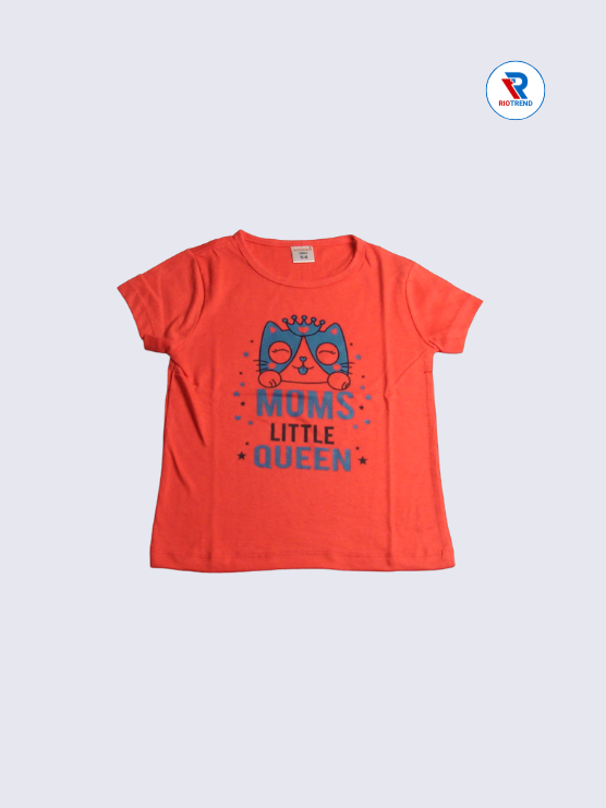 Girls 3/4th T-Shirt 05-12Yrs in Coral Color - RioTrend
