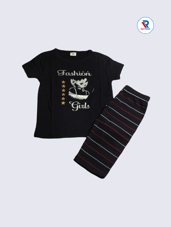 Girls 3/4th Set 05-12Yrs in Dark Blue Color - RioTrend