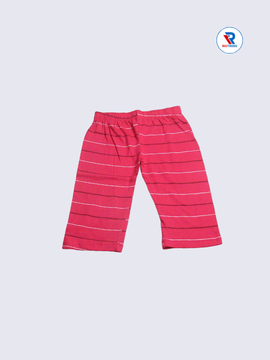 Girls 3/4th Pant 05-12Yrs in Dark Pink Color - RioTrend