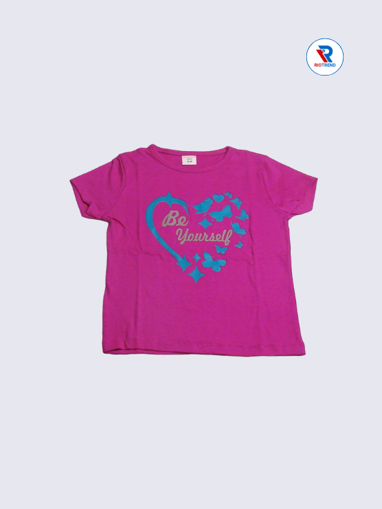 Girls 3/4th T-Shirt 05-12Yrs in Violet Color - RioTrend