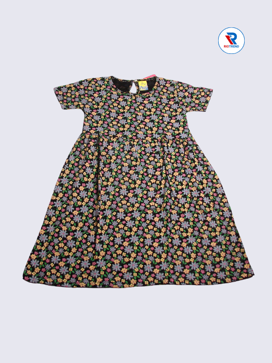 Girls Frock Sleeve 09-10yrs in Old Lavender Color(Front)-RioTrend