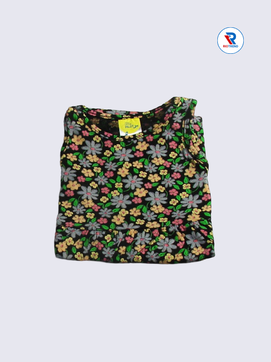 Girls Frock Sleeveless 02-06yrs in Flower Design (Folded)-RioTrend