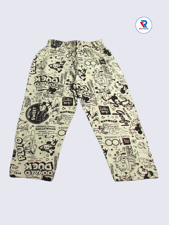 Girls Pyjama Pant 02 to 03yrs in Cream Color(Full)-RioTrend
