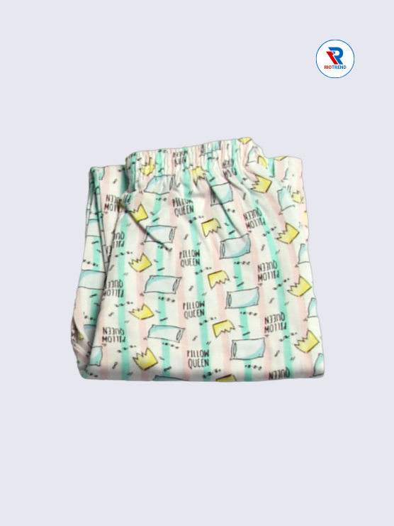 Girls Pyjama Pant 02 to 03yrs in Light Green Color(Folded)-RioTrend