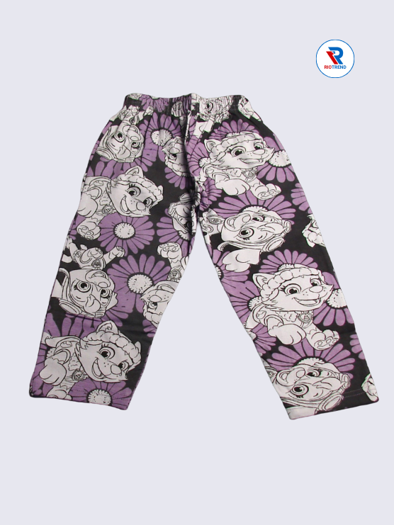 Girls Pyjama Pant 02 to 03yrs in Purple Color(Full)-RioTrend