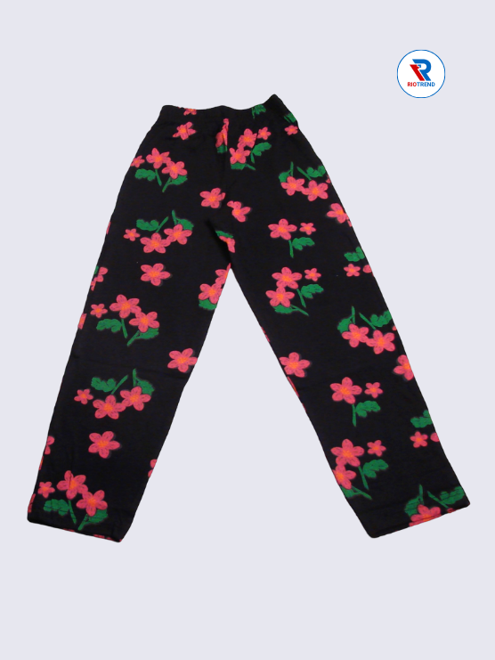 Girls Pyjama Pant 03 to 14yrs in Black Color(Full)-RioTrend