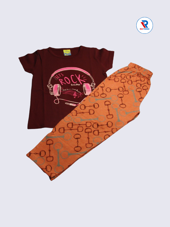 Girls Set Cotton 03-14Yrs Maroon Color - RioTrend