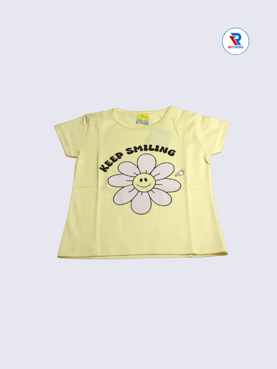 Girls T-Shirt Cotton 03-14Yrs Yellow Color - RioTrend