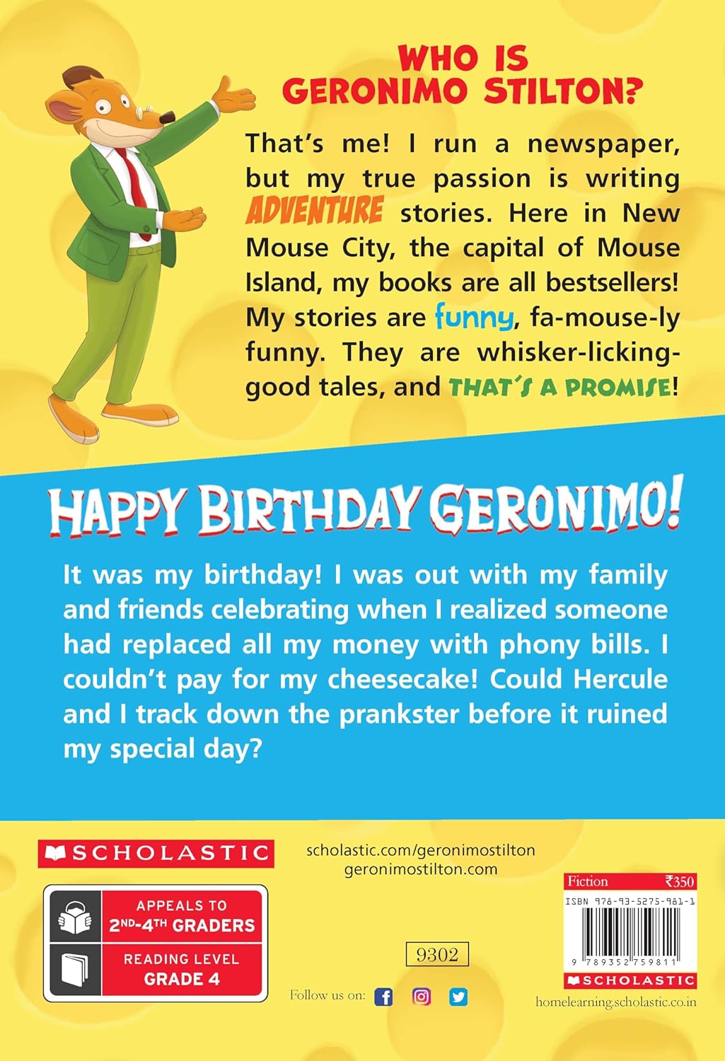 Happy Birthday, Geronimo! (Geronimo Stilton #74) (English, Paperback, Geronimo Stilton)