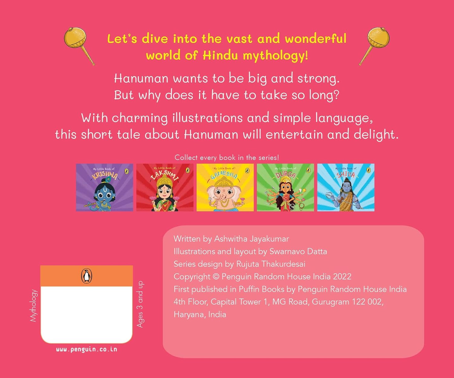My Little Book Of Hanuman (English, Board Book, Ashwitha Jayakumar & Swarnavo Datta)