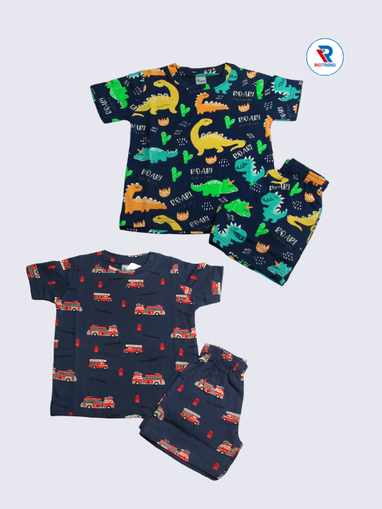 Newborn Baby Boys Clothing Set (Pack of 2) – Charming Dark Blue and Navy Blue Combo