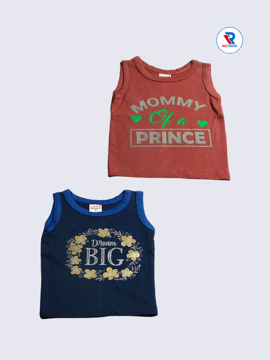 New Born Baby Clothing Set Boys & Girls (Pack of 2) - The Perfect Classic Outfit in Brown & Dark Blue Combo