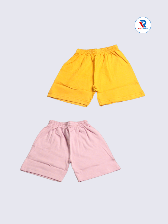 Newborn Baby Girls Clothing Set (Pack of 2) – Vibrant Bright Multicolor & Yellow Combo