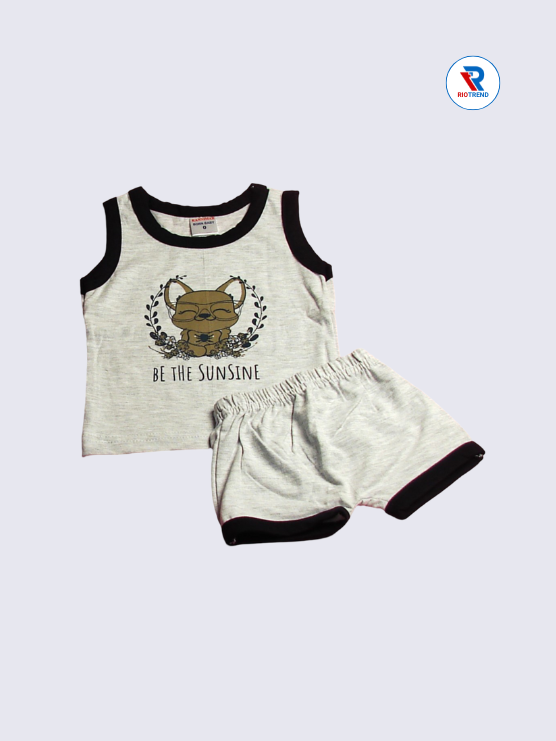 Newborn Baby Boys and Girls Set Tan and Black Color RioTrend