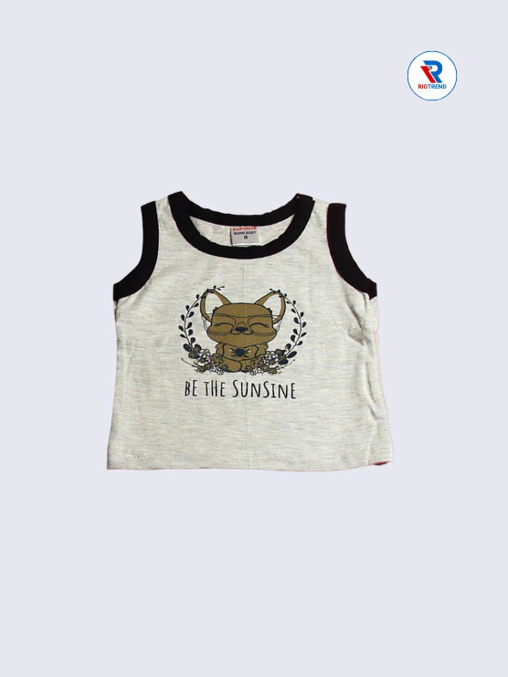 Newborn Baby Boys and Girls Top Tan and Black Color RioTrend
