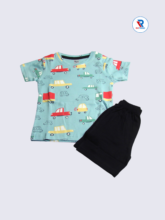 Newborn Baby Boys Set 12-18M Cyan Color RioTrend