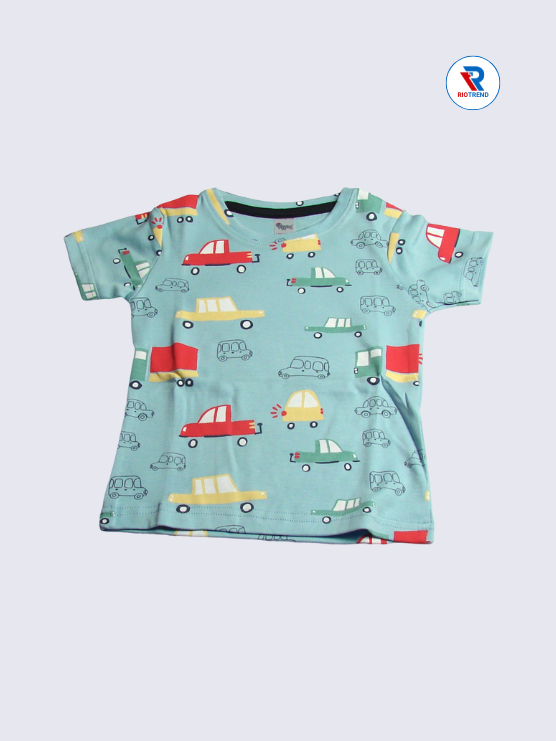 Newborn Baby Boys Top 12-18M Cyan Color RioTrend