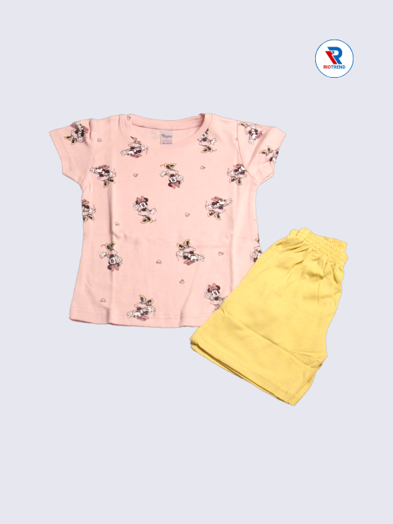 Newborn Baby Girls Clothing Set Cute Soft Orange T Shirt with Shorts RioTrend