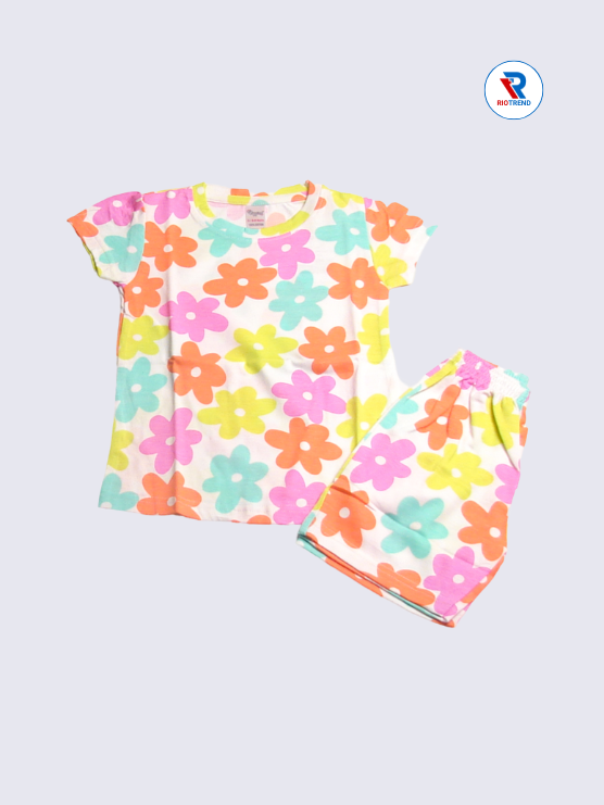 Newborn Baby Girls T-Shirt and Shorts Set, Multicolor, Size 18-24 Months