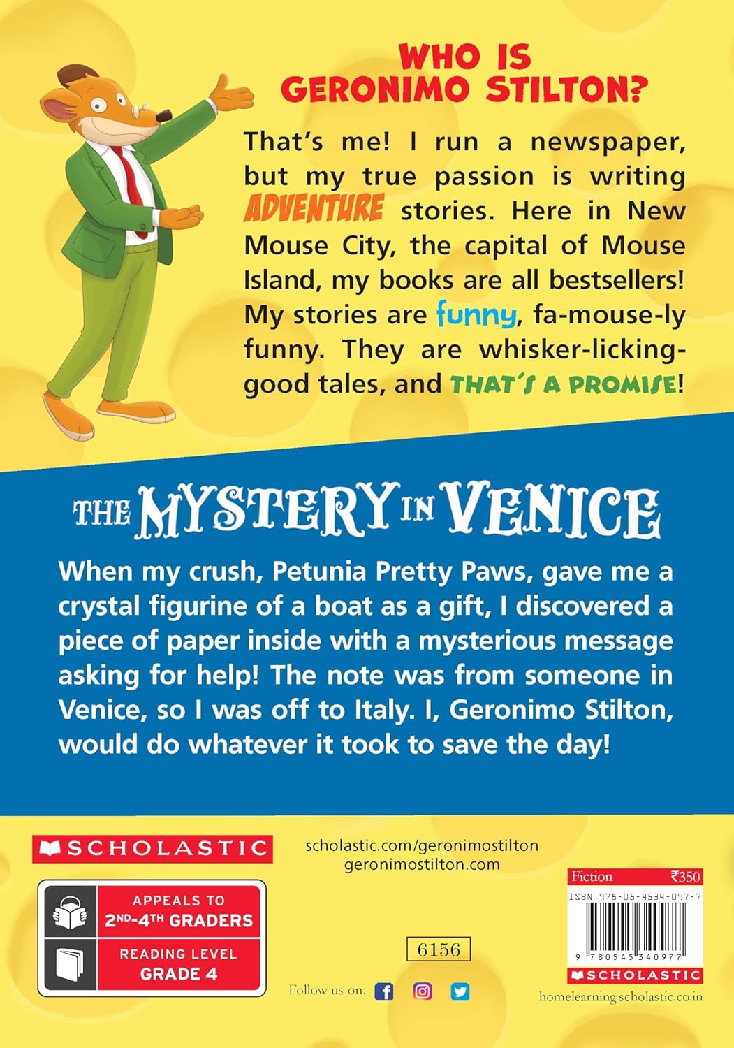 Geronimo Stilton #48: The Mystery In Venice (English, Paperback, Geronimo Stilton)