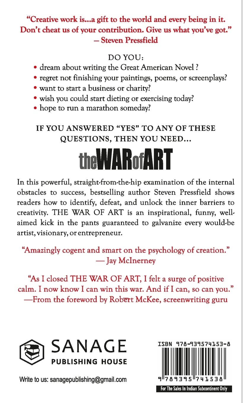 The War of Art (English, Paperback, Steven Pressfield)