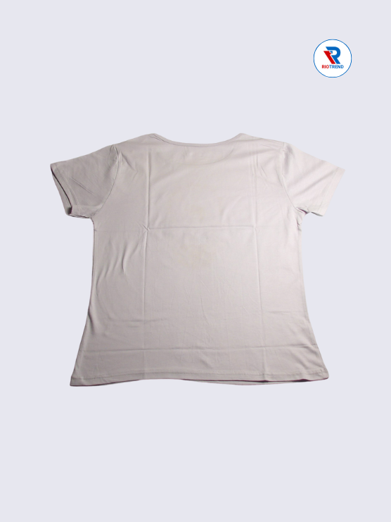 Women's T-Shirt Cotton XXL Lavender Color (Back)-RioTrend