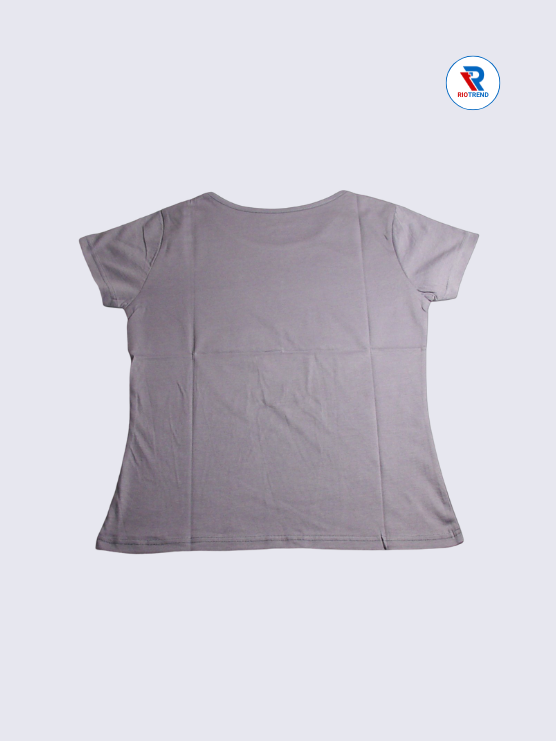 Women's T-Shirt Cotton M and L Mauve Color (Back)-RioTrend