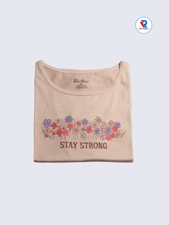 Women's Half Sleeve Cotton T-Shirt Tan