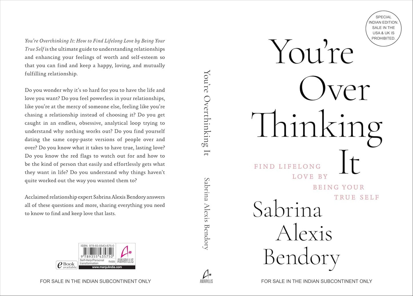 You’re Overthinking It (English, Paperback, Sabrina Alexis Bendory)