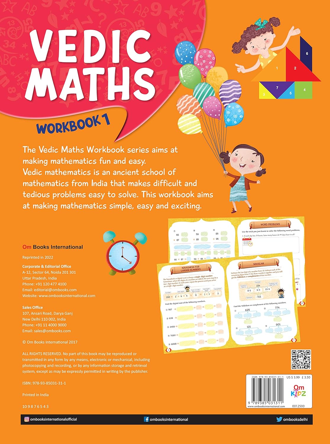 Activity Book : Vedic Maths Activity Workbook -1 (English, Paperback)