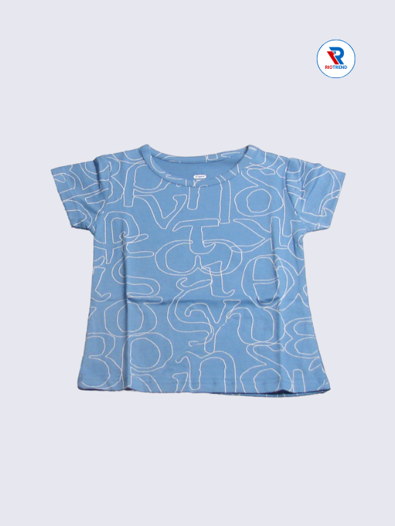 Girls' Co-Ord Set: Vibrant Blue T-Shirt and Shorts Combo