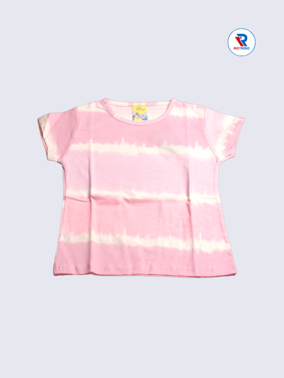 Girls Light Pink Cotton Co-Ord Outfit: Fashionable Top and Shorts