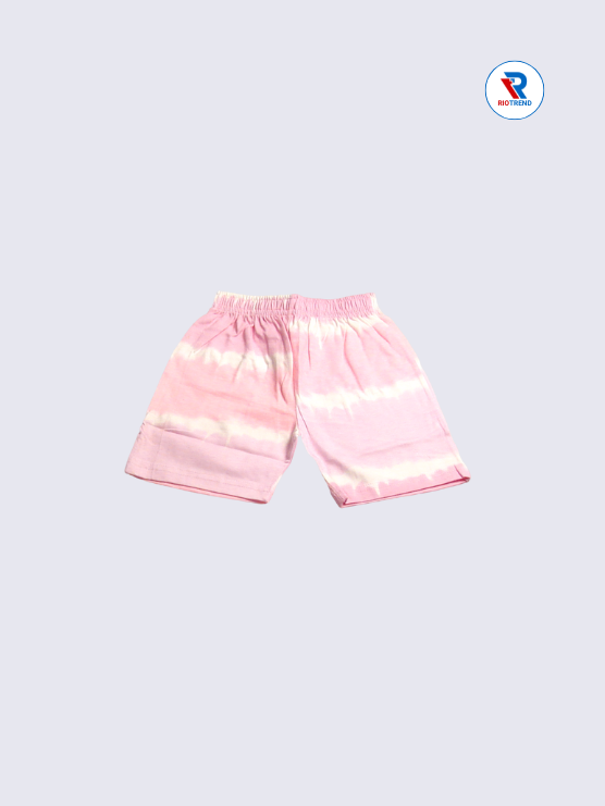 Girls Light Pink Cotton Co-Ord Outfit: Fashionable Top and Shorts