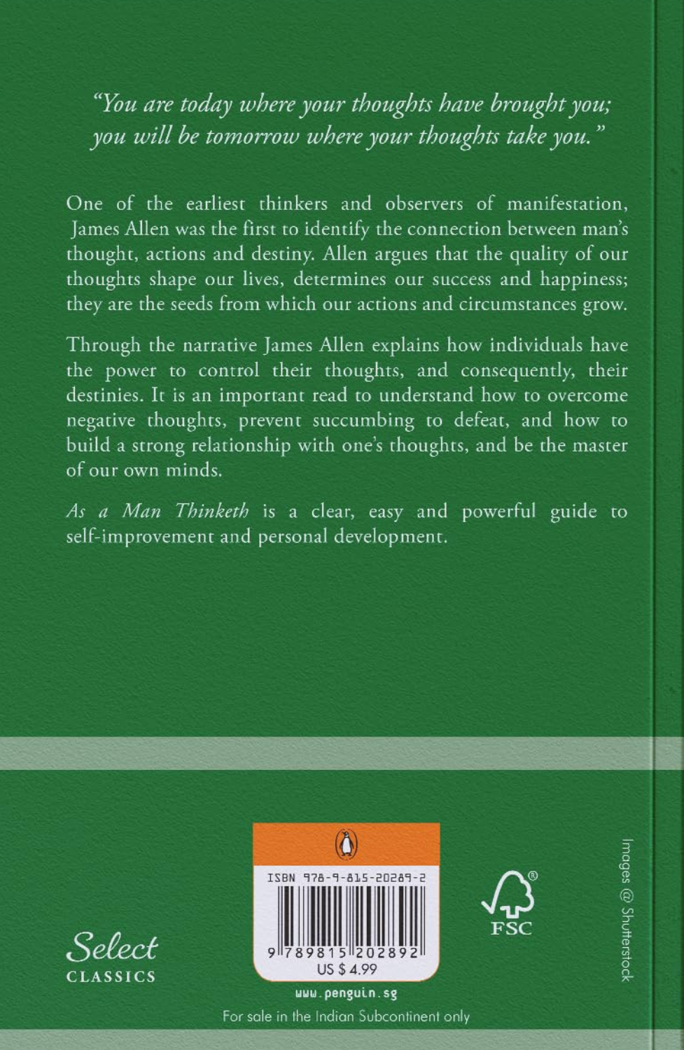 As a Man Thinketh: (Original, Unabridged Classic) (English, Paperback, James Allen)