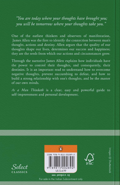 As a Man Thinketh: (Original, Unabridged Classic) (English, Paperback, James Allen)