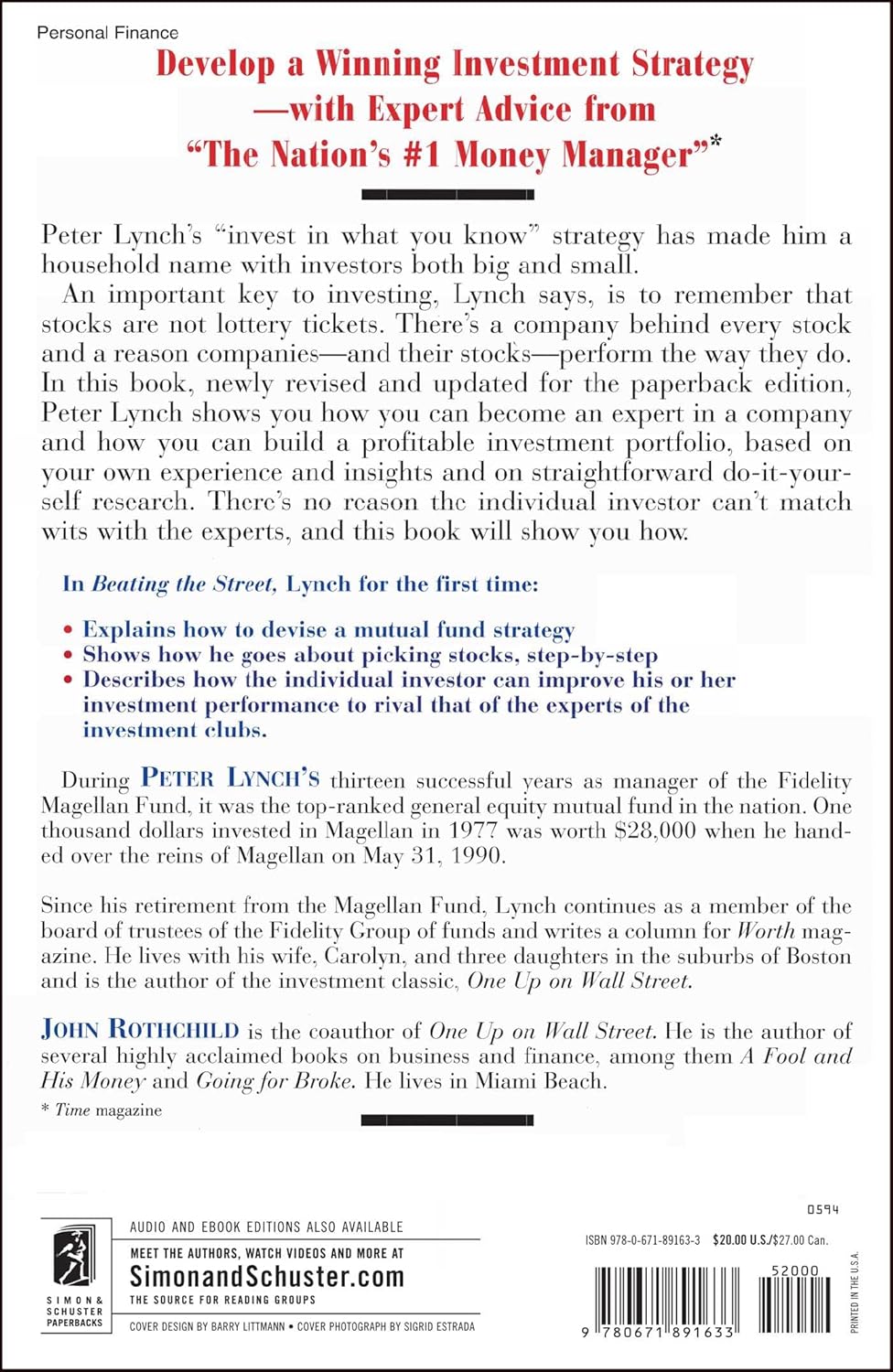 Beating the Street (English, Paperback, Peter Lynch)