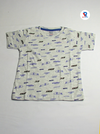 Boys Cotton NYC Design Printed T-Shirt and Trouser