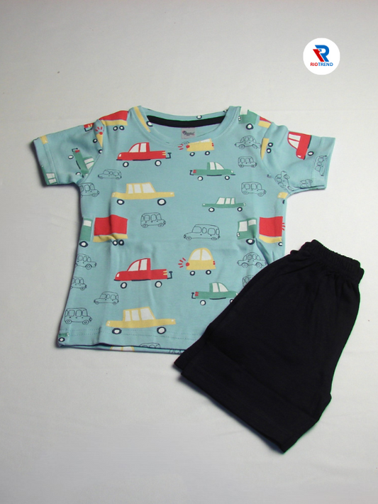 New Born Baby Boys Set Boys Cotton Truck Design