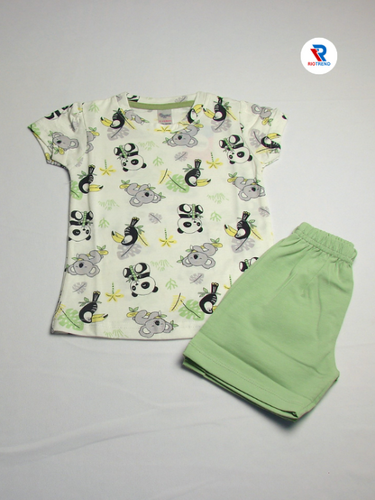 New Born Baby Girls Set Light Green Color