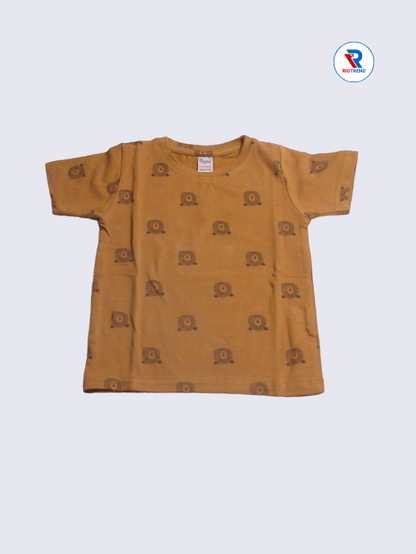 Brown T-shirt for baby boys, size 18-24 months, from a matching co-ord set