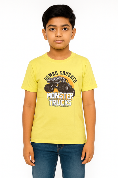 Boys' Cotton Half Sleeve T-Shirt Goldenrod