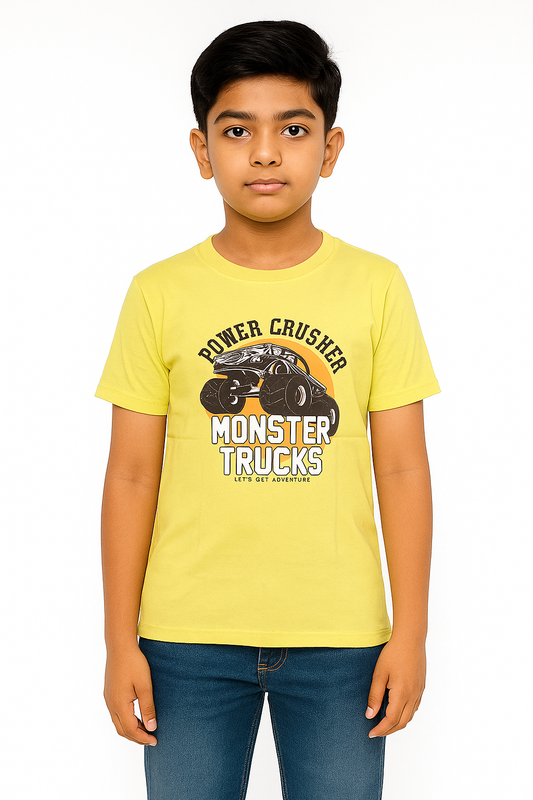 Boys' Cotton Half Sleeve T-Shirt Goldenrod
