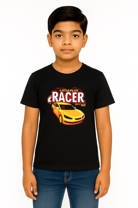 Boys' Cotton Half Sleeve T-Shirt Dark Charcoal Color