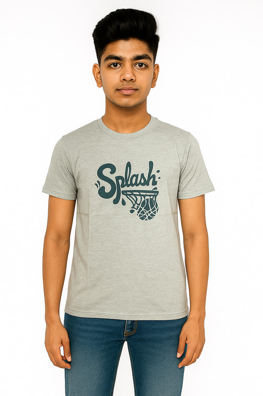 Boys' Cotton Half Sleeve T-Shirt Gray