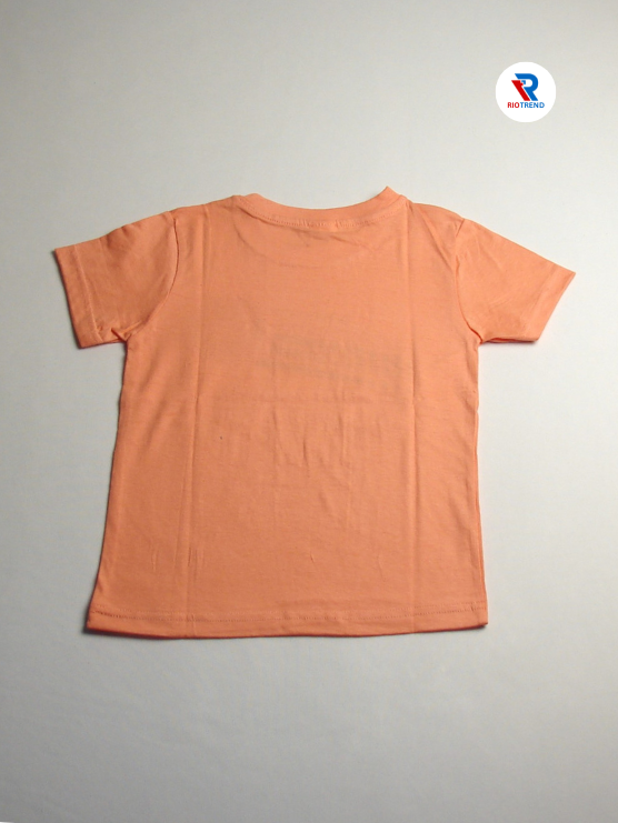 Boys' Cotton Half Sleeve T-Shirt Coral