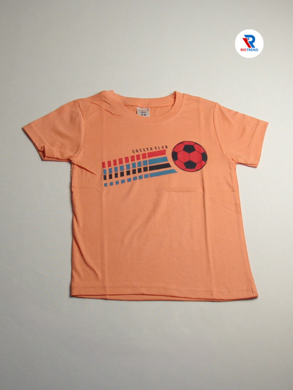 Boys' Cotton Half Sleeve T-Shirt Coral