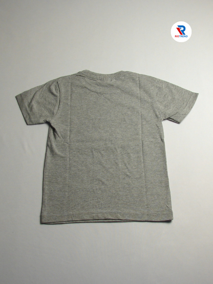 Boys' Cotton Half Sleeve T-Shirt Gray & Blue