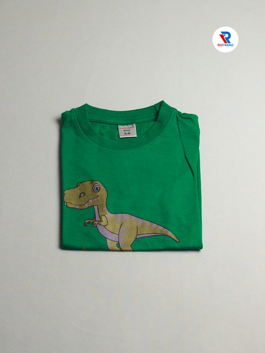 Boys' Cotton Half Sleeve T-Shirt Green