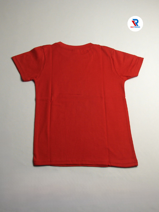 Boys' Cotton Half Sleeve T-Shirt Red & Pink