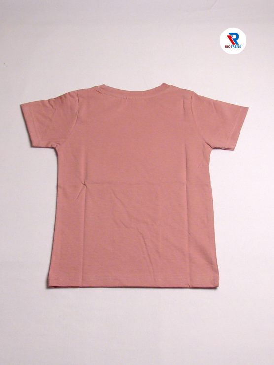 Boys' Round Neck Cotton Half Sleeve Coral Pink